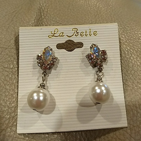 💞La Bella Earrings pearl and colorful stones❣️ - Picture 4 of 8